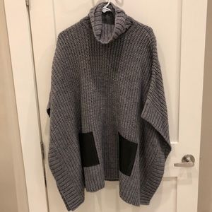NWT Michael Kors Grey Poncho Sweater